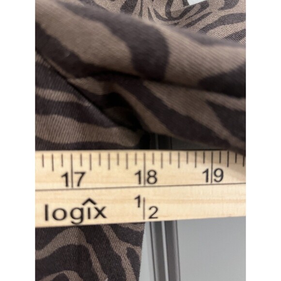 White House Black Market Women's Chocolate Brown Zebra Print Jacket Size 10 - Picture 15 of 16